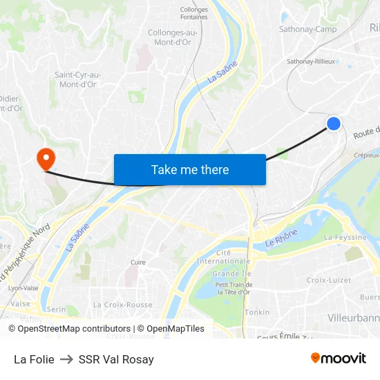 La Folie to SSR Val Rosay map