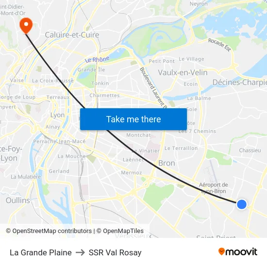 La Grande Plaine to SSR Val Rosay map