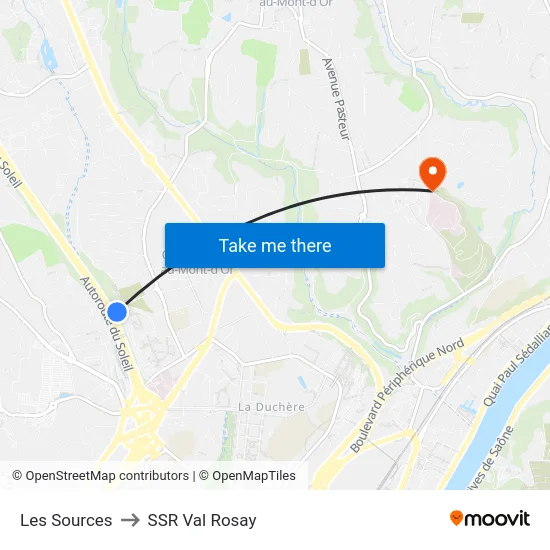 Les Sources to SSR Val Rosay map