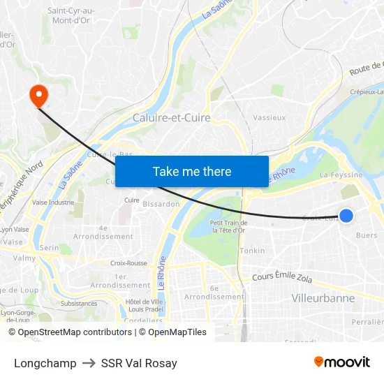 Longchamp to SSR Val Rosay map