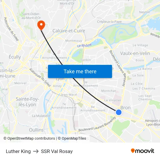 Luther King to SSR Val Rosay map