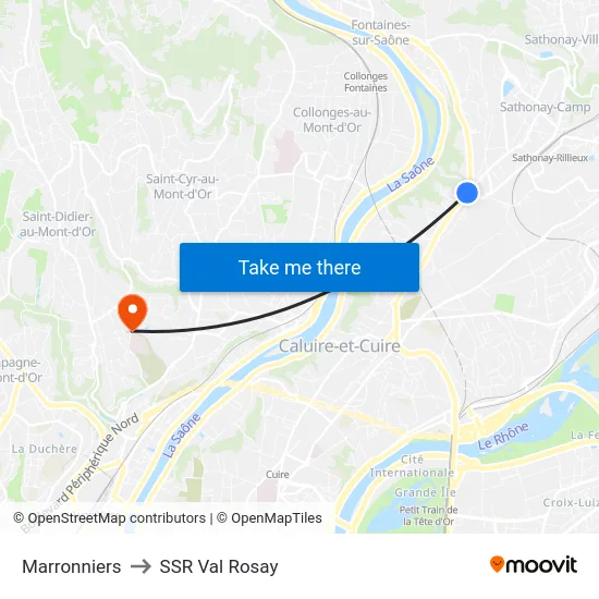 Marronniers to SSR Val Rosay map