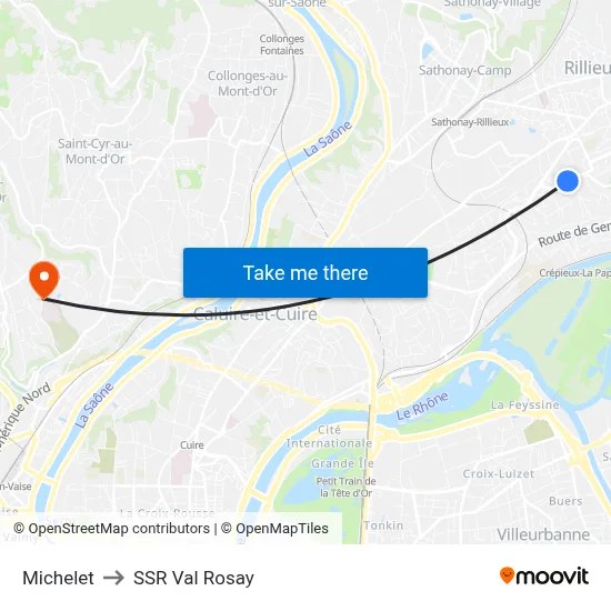 Michelet to SSR Val Rosay map