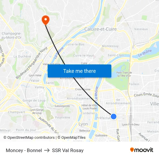 Moncey - Bonnel to SSR Val Rosay map
