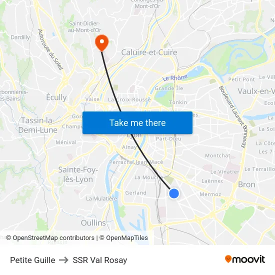 Petite Guille to SSR Val Rosay map