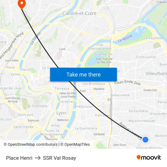 Place Henri to SSR Val Rosay map