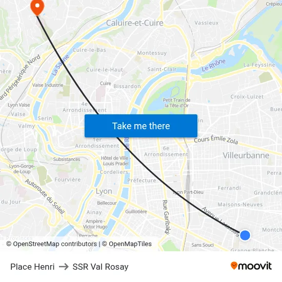Place Henri to SSR Val Rosay map