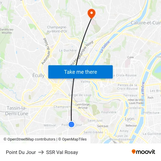 Point Du Jour to SSR Val Rosay map
