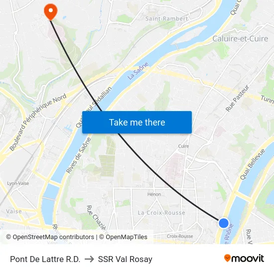 Pont De Lattre R.D. to SSR Val Rosay map