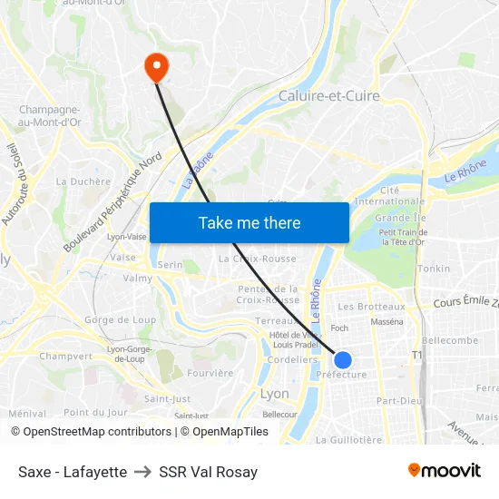 Saxe - Lafayette to SSR Val Rosay map