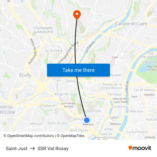 Saint-Just to SSR Val Rosay map