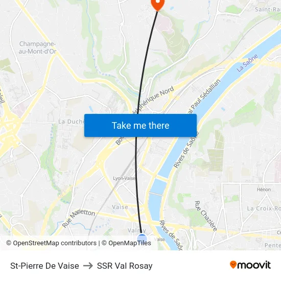 St-Pierre De Vaise to SSR Val Rosay map