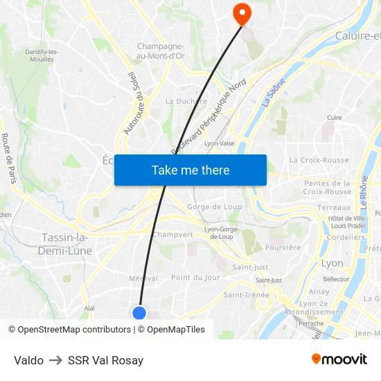 Valdo to SSR Val Rosay map