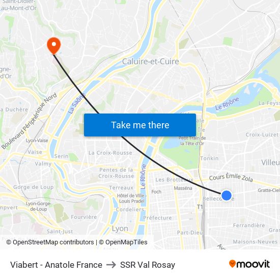 Viabert - Anatole France to SSR Val Rosay map