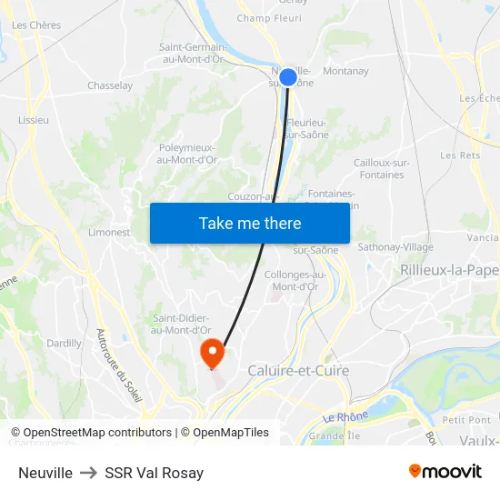 Neuville to SSR Val Rosay map