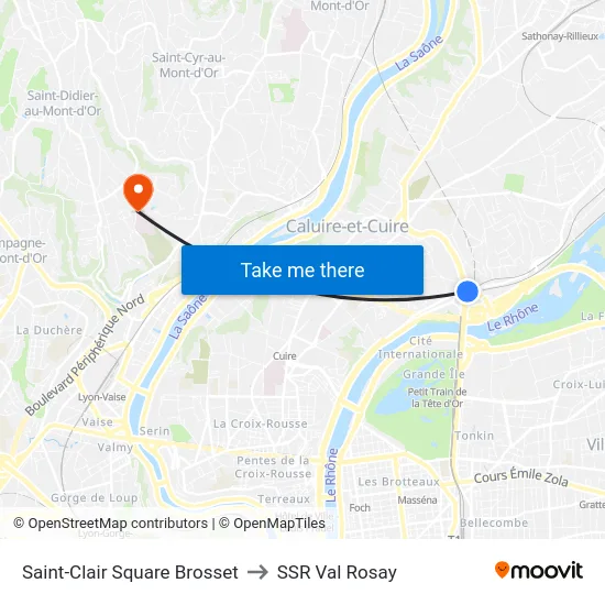 Saint-Clair Square Brosset to SSR Val Rosay map