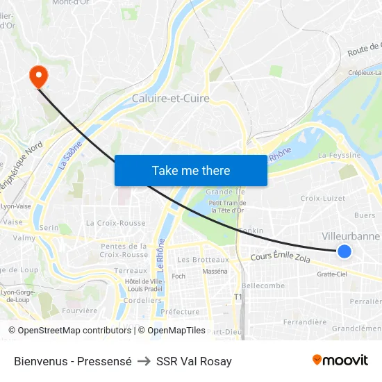 Bienvenus - Pressensé to SSR Val Rosay map