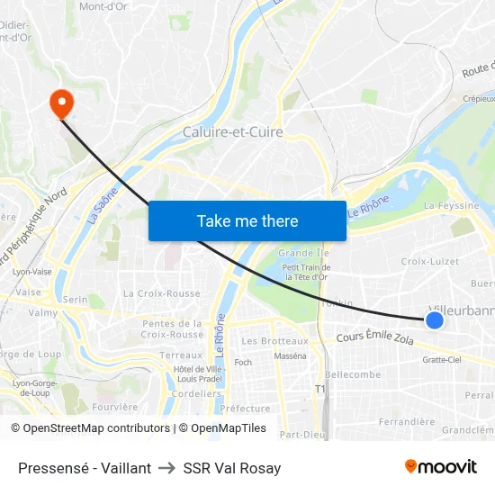 Pressensé - Vaillant to SSR Val Rosay map