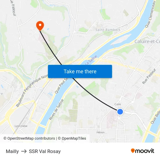 Mailly to SSR Val Rosay map