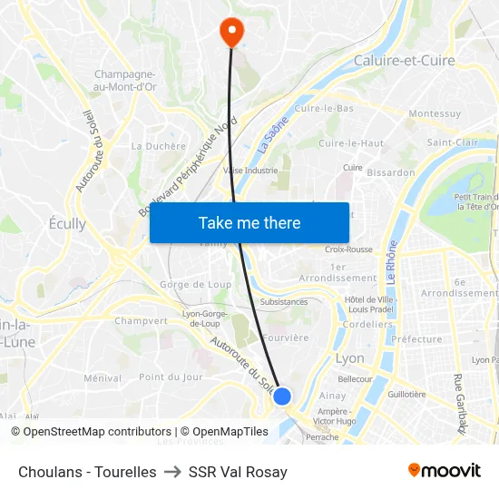 Choulans - Tourelles to SSR Val Rosay map