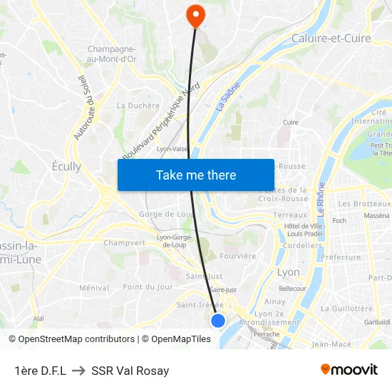 1ère D.F.L to SSR Val Rosay map