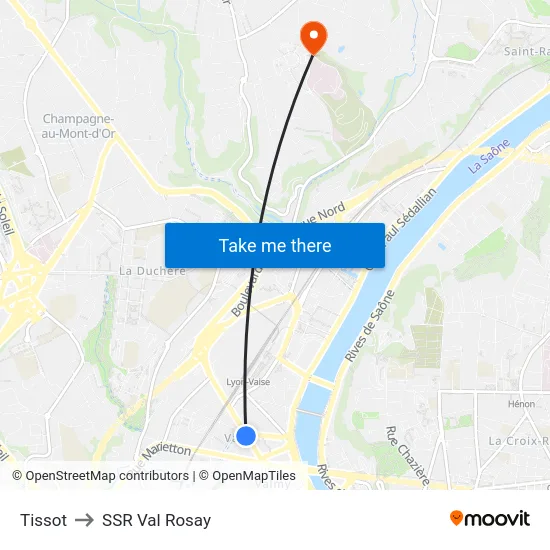 Tissot to SSR Val Rosay map