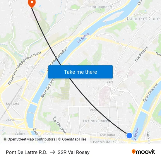 Pont De Lattre R.D. to SSR Val Rosay map