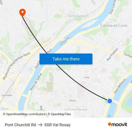 Pont Churchill Rd to SSR Val Rosay map