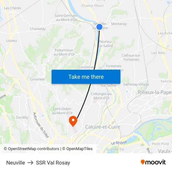 Neuville to SSR Val Rosay map