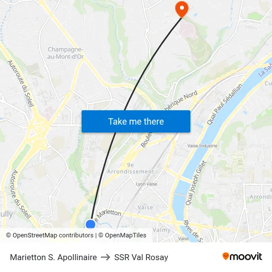 Marietton S. Apollinaire to SSR Val Rosay map