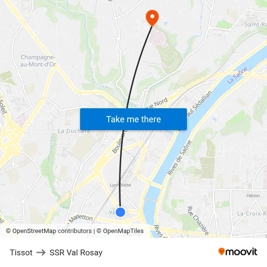 Tissot to SSR Val Rosay map