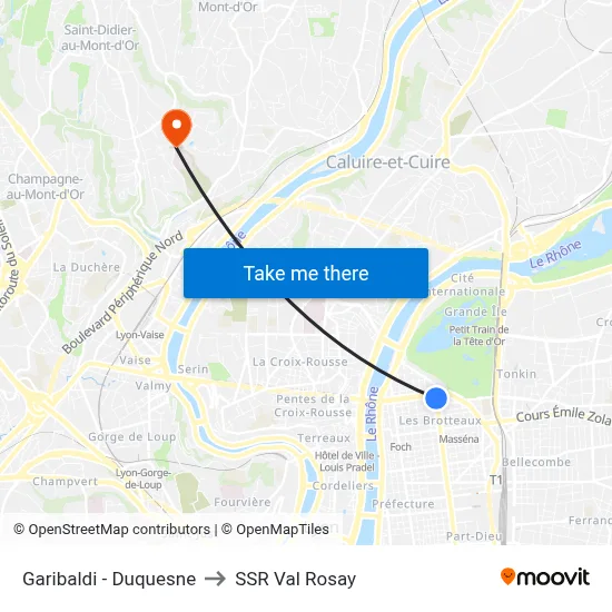 Garibaldi - Duquesne to SSR Val Rosay map
