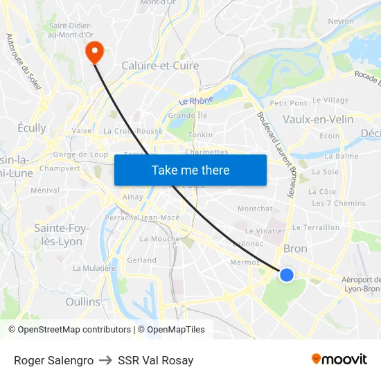 Roger Salengro to SSR Val Rosay map