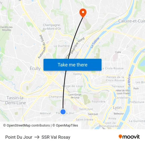 Point Du Jour to SSR Val Rosay map