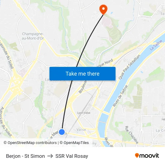 Berjon - St Simon to SSR Val Rosay map