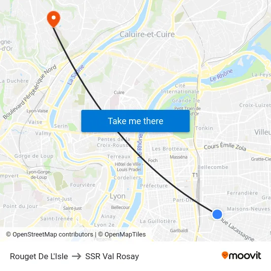 Rouget De L'Isle to SSR Val Rosay map