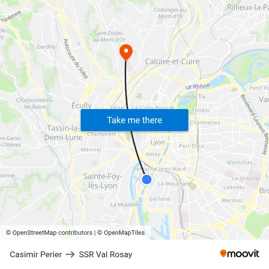 Casimir Perier to SSR Val Rosay map