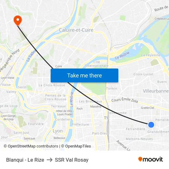 Blanqui - Le Rize to SSR Val Rosay map
