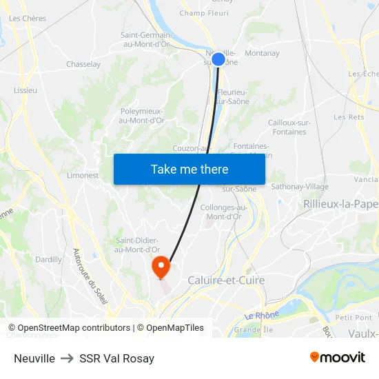 Neuville to SSR Val Rosay map