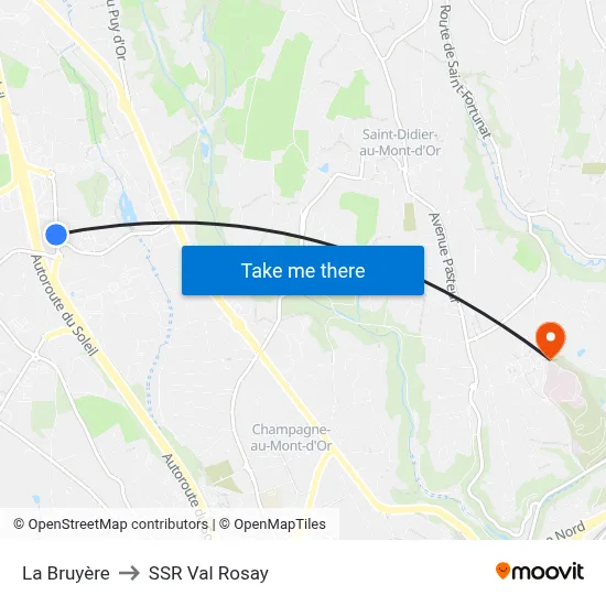 La Bruyère to SSR Val Rosay map
