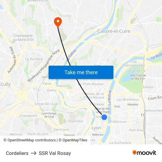Cordeliers to SSR Val Rosay map