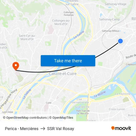 Perica - Mercières to SSR Val Rosay map