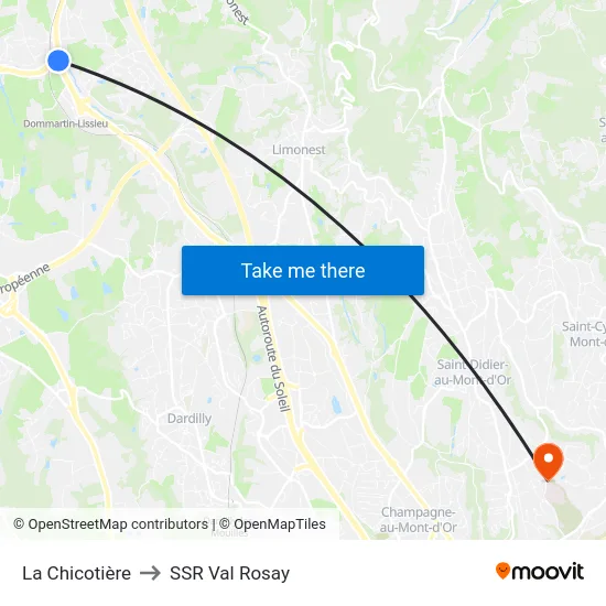 La Chicotière to SSR Val Rosay map