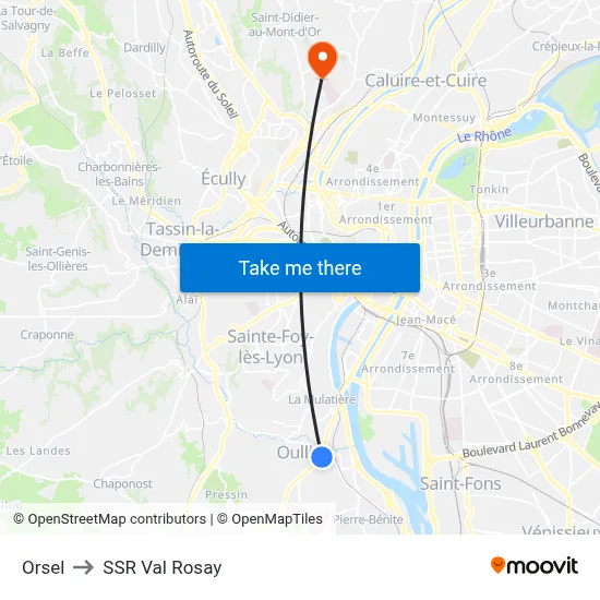 Orsel to SSR Val Rosay map