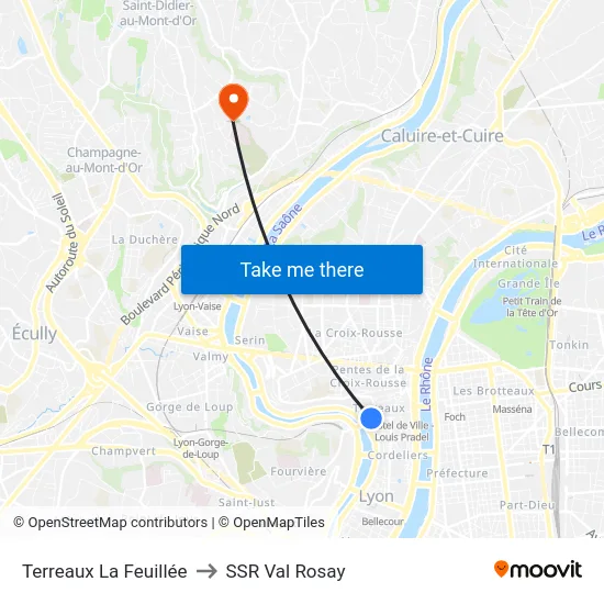 Terreaux La Feuillée to SSR Val Rosay map