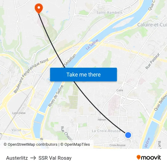 Austerlitz to SSR Val Rosay map