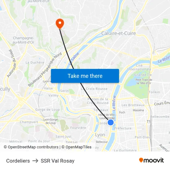 Cordeliers to SSR Val Rosay map