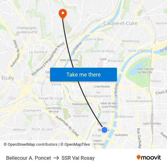 Bellecour A. Poncet to SSR Val Rosay map
