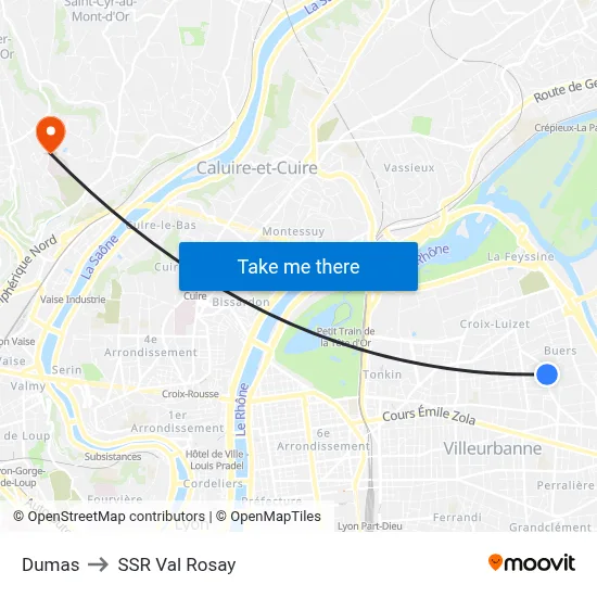 Dumas to SSR Val Rosay map
