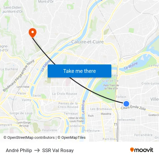 André Philip to SSR Val Rosay map